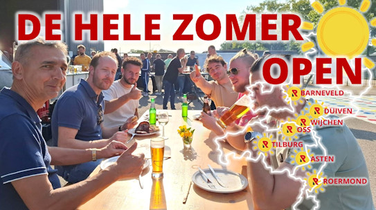 De hele zomer open!