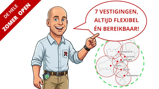 7 Vestigingen, altijd flexibel én bereikbaar! Ook de hele zomer