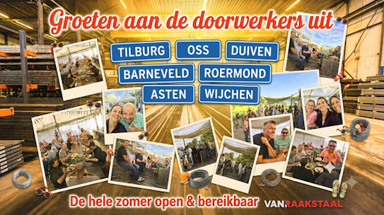 Groeten aan de doorwerkers met staal, rvs & aluminium